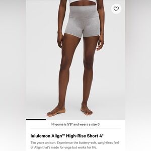 lululemon athletica Gray High-Rise Shorts
